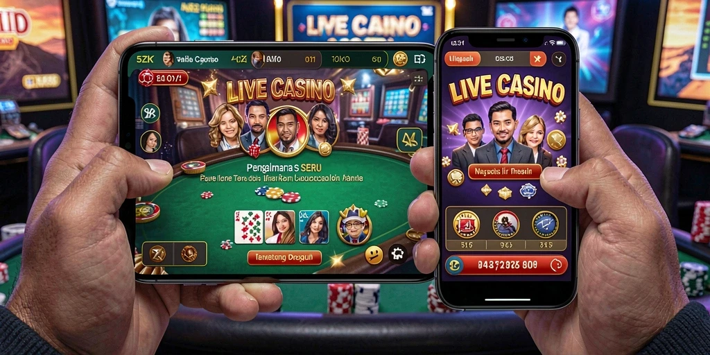 Tampilan gameplay Live Casino yang mengasyikkan di 5ZK.