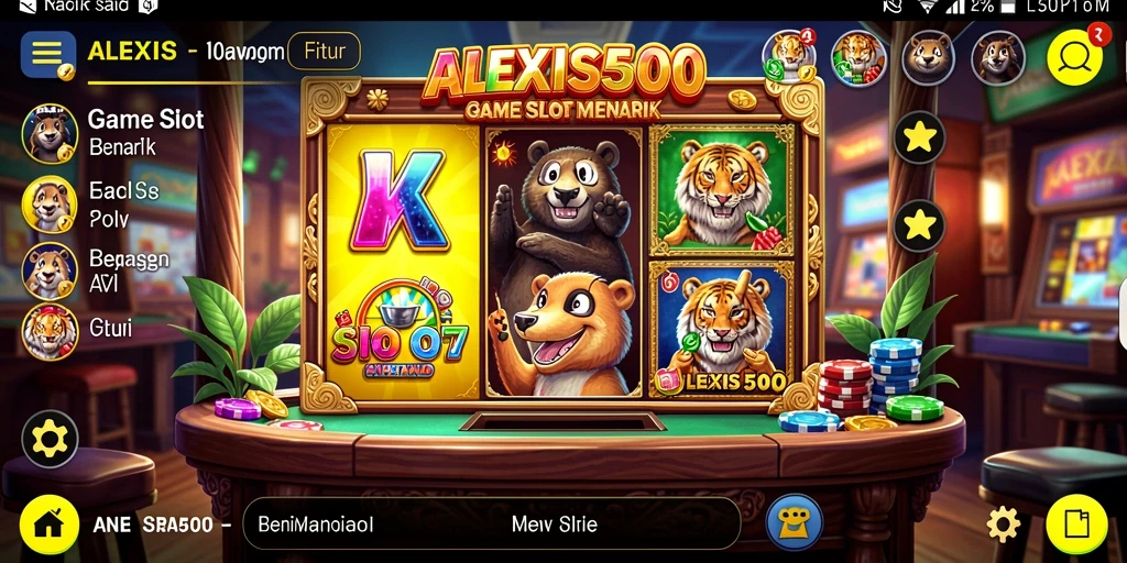 Screenshot ALEXIS500 menampilkan gameplay Slot yang menegangkan dan menghibur.