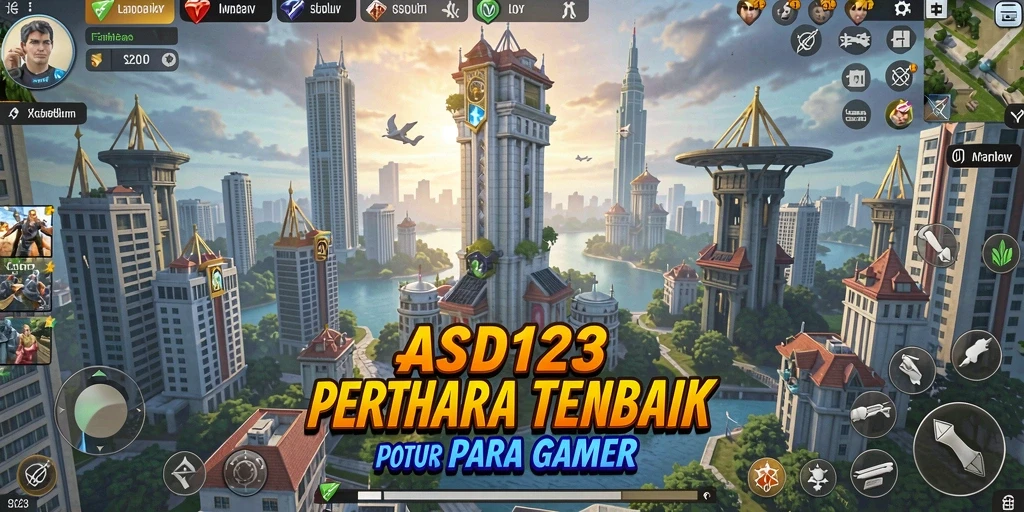 Menampilkan aksi seru dalam permainan Tower Defense.