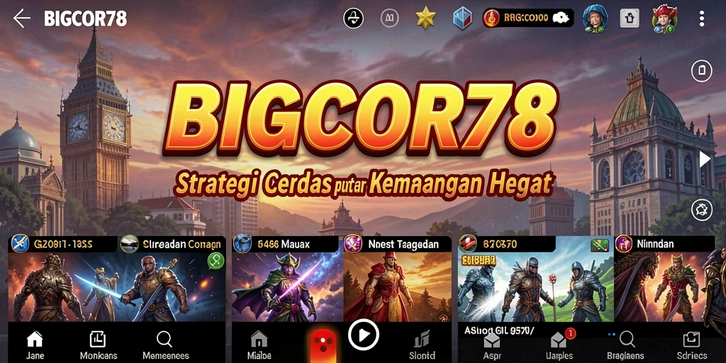Screenshot menampilkan aksi seru di BIGCOR78 dengan strategi yang menegangkan.