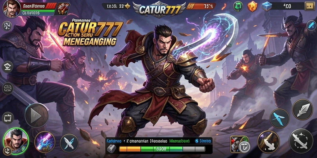 Tampilan gameplay seru dengan aksi cepat di CATUR777.