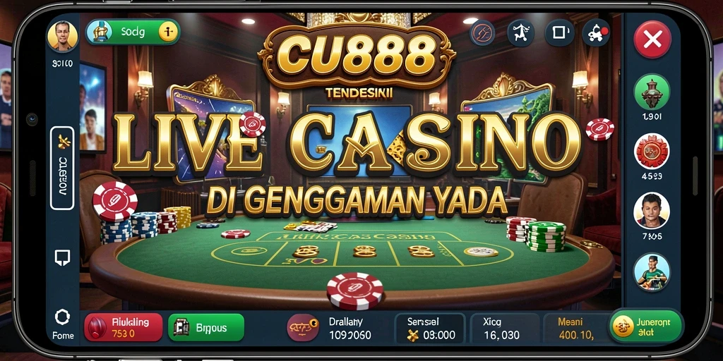 Tampilan menarik dari gameplay Live Casino di CU888.