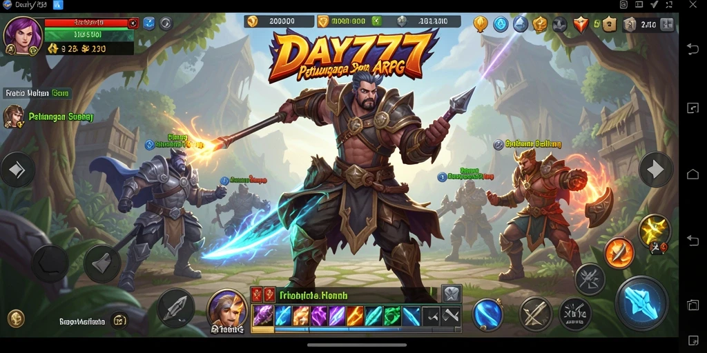 Tampilan gameplay menarik dari DAY777 dalam genre ARPG.