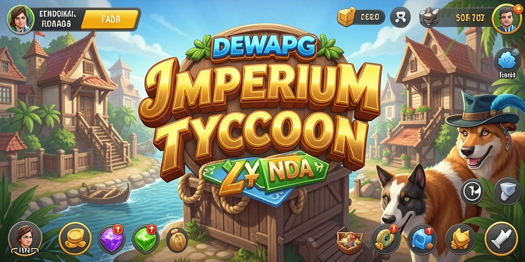 Tampilan gameplay DEWAPG yang menarik dengan elemen Tycoon.