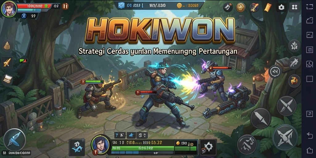 Screenshot gameplay HOKIWON menampilkan momen strategis dalam permainan.