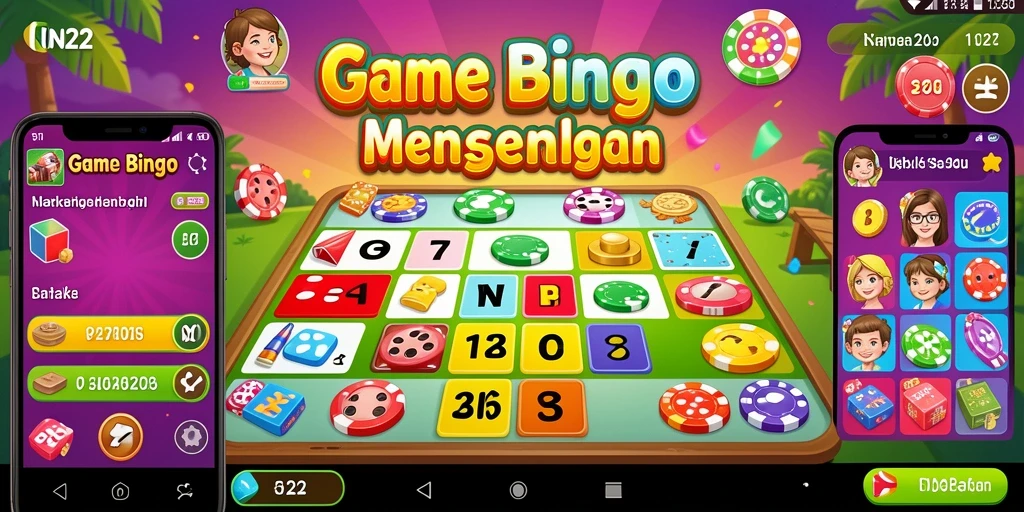 Tampilan screenshot utama IN22 yang menunjukkan keseruan gameplay Bingo.