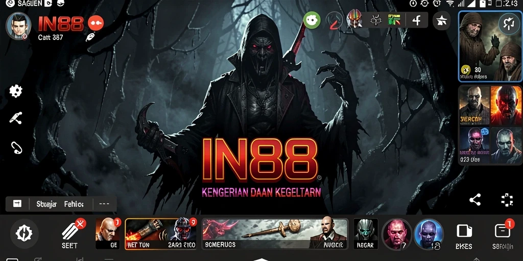 Tampilan gameplay menyeramkan dengan suasana kegelapan yang mencekam.