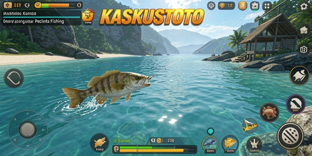 Gambaran permainan KASKUSTOTO yang menampilkan aksi memancing yang menarik.