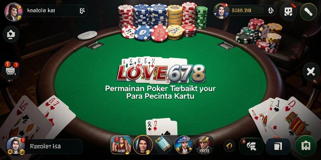Tampilan menarik dari gameplay Poker LOVE678 yang seru.