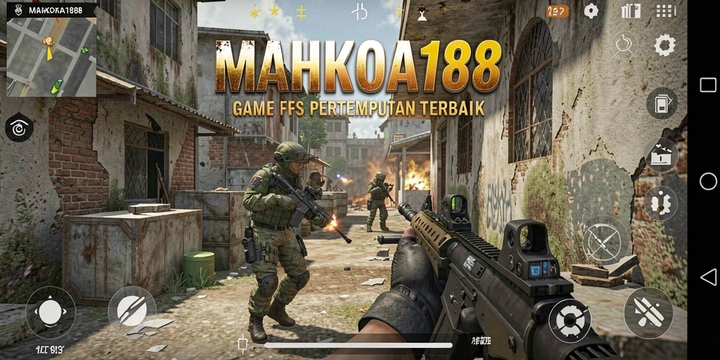Screenshot gameplay <strong>MAHKOTA188</strong> yang intens di medan perang.