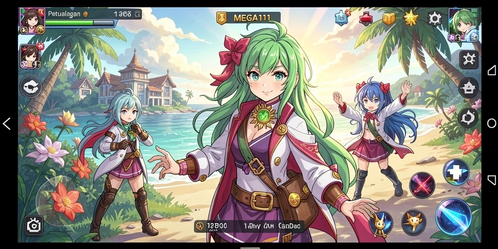 Tampilan gameplay yang seru dan grafis menawan di MEGA111.