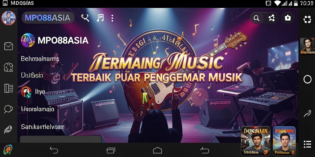 Tampilan gameplay yang menarik dalam MPO88ASIA dengan berbagai pilihan lagu.