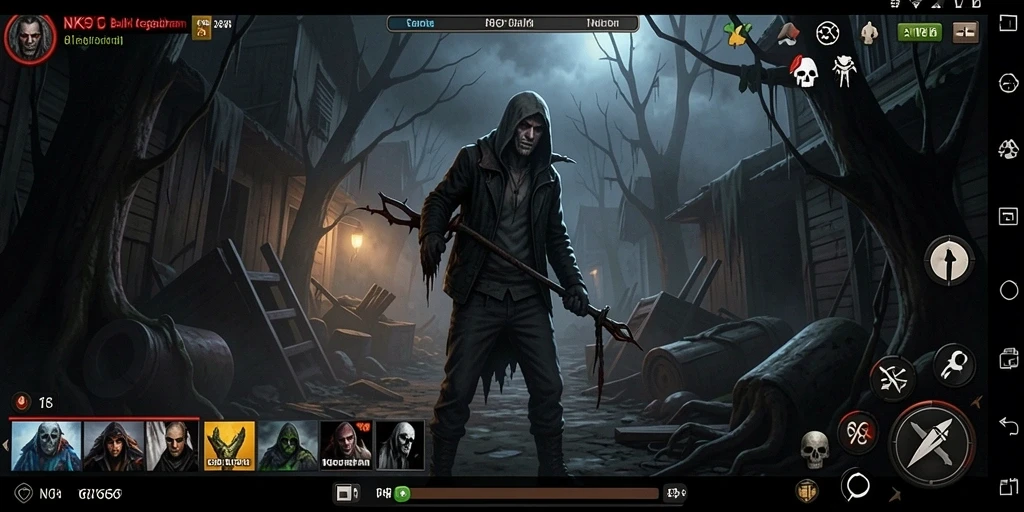 Gameplay NK666 yang menegangkan dan mencekam saat menjelajahi kegelapan.