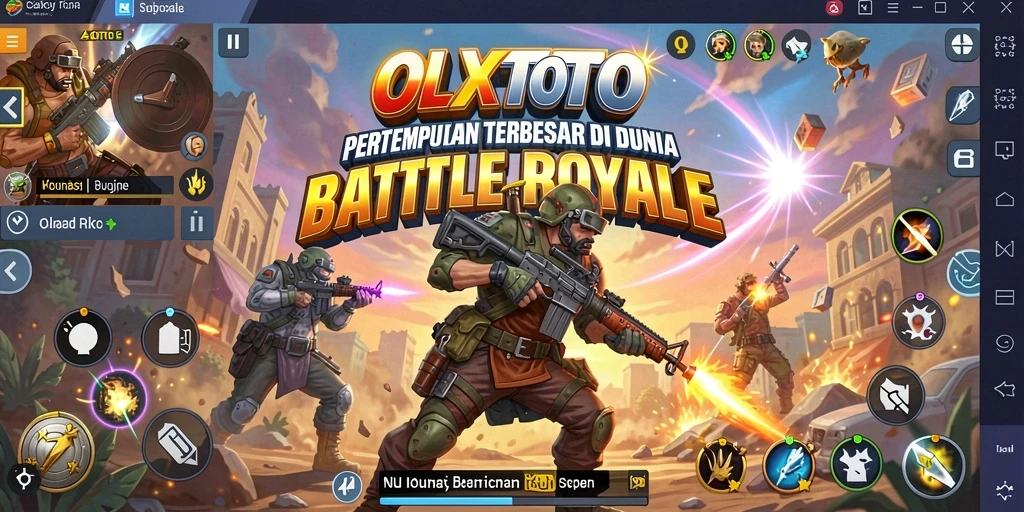 Tangkapan layar gameplay mendebarkan dalam game Battle Royale OLXTOTO.
