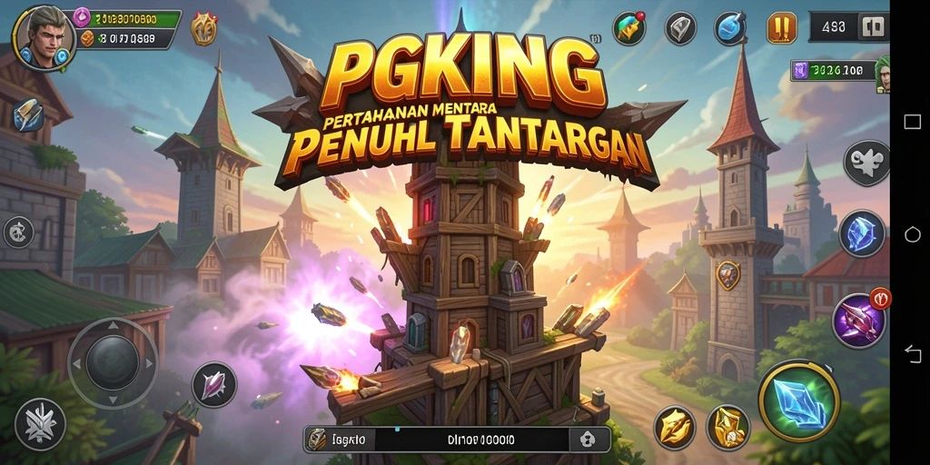 Screenshot menunjukkan aksi pertahanan menara yang penuh strategi dan tantangan.