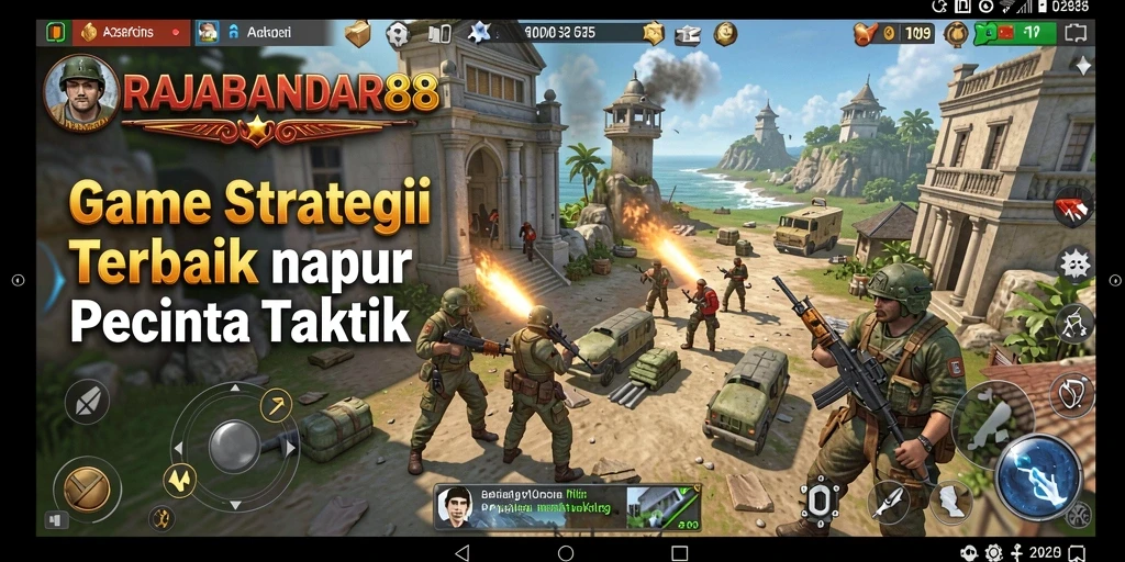 Tampilan gameplay khas RAJABANDAR88 yang penuh strategi dan taktik.