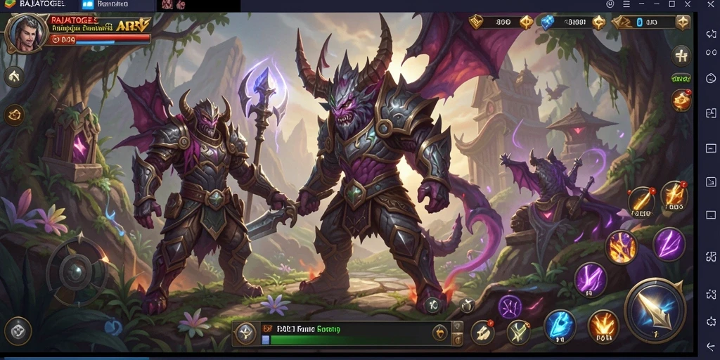 Gameplay menegangkan di dunia ARPG RAJATOGEL dengan karakter yang beraksi.