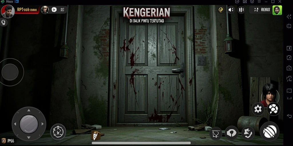 Screenshot gameplay RP66 menampilkan suasana seram dan menegangkan.