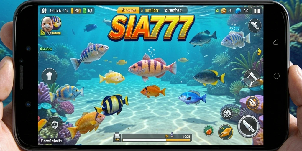 Screenshot SIA777 menampilkan aksi menembak ikan yang mendebarkan.