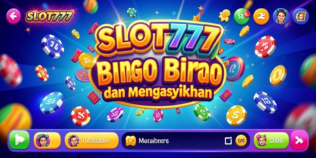 Tampilan menarik dari gameplay SLOT777 dengan suasana Bingo yang ceria.