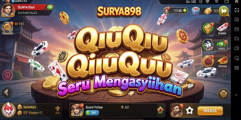 Tampilan gameplay seru QiuQiu di SURYA898.