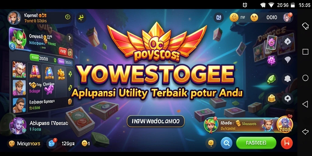 Tampilan utama YOWESTOGEL dengan fitur utility yang lengkap.