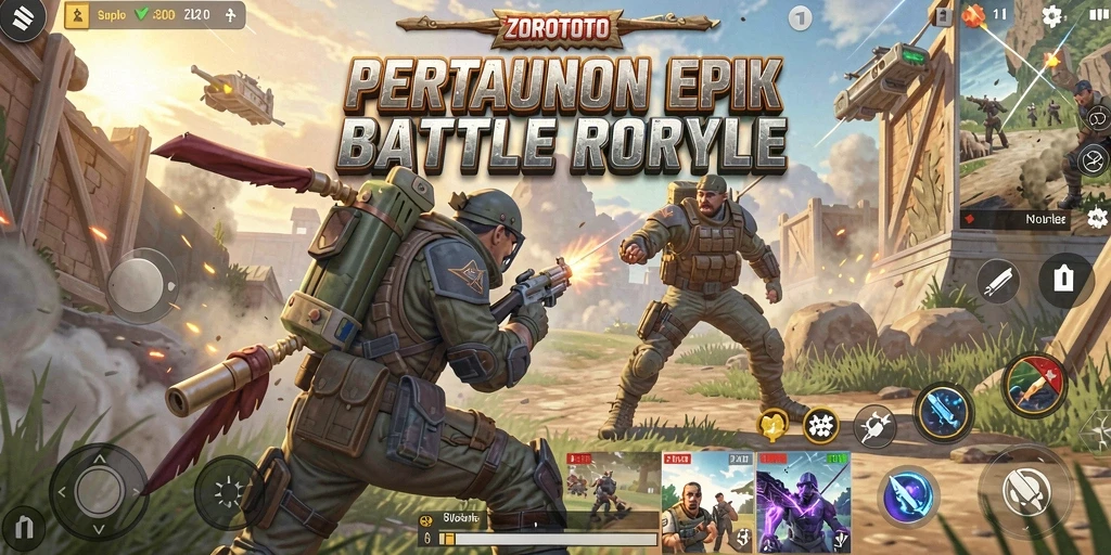 Tampilan epik dari gameplay <strong>ZOROTOTO</strong> dalam pertarungan Battle Royale.